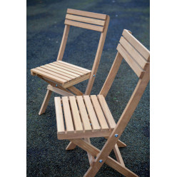 Chaise pliante en iroko