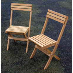 Chaise pliante en iroko