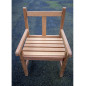 Fauteuil en iroko massif Fauteuil en iroko massif