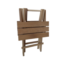 Table d'appoint pliante en iroko massif