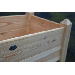 Jardinière pour cultiver à hauteur en iroko massif