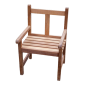 Fauteuil en iroko massif