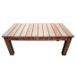 Table basse de salon rectangulaire iroko