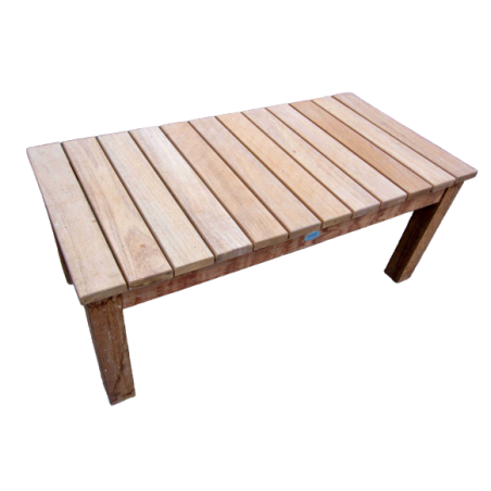 Table basse de salon rectangulaire iroko