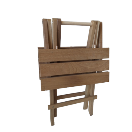 Table d'appoint pliante en iroko massif