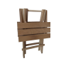 Table d'appoint pliante en iroko massif