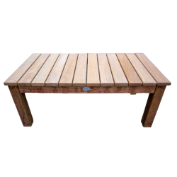 Table basse de salon rectangulaire iroko