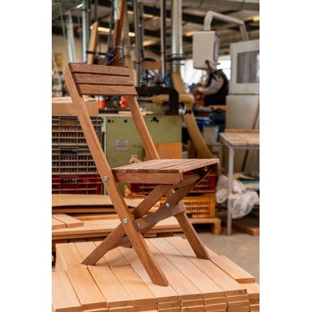 Chaise pliante iroko