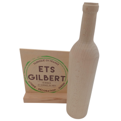 Bouteille décorative en bois