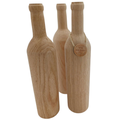 Bouteille décorative en bois