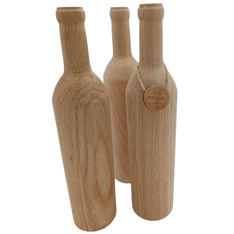 Bouteille en bois hêtre ou chêne
