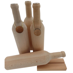 Bouteille décorative en bois