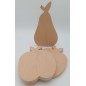 Planche à découper en hêtre massif forme pomme et poire