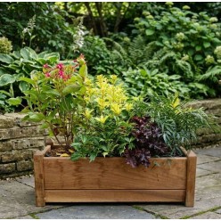 Jardinière en iroko massif fabriquée en france