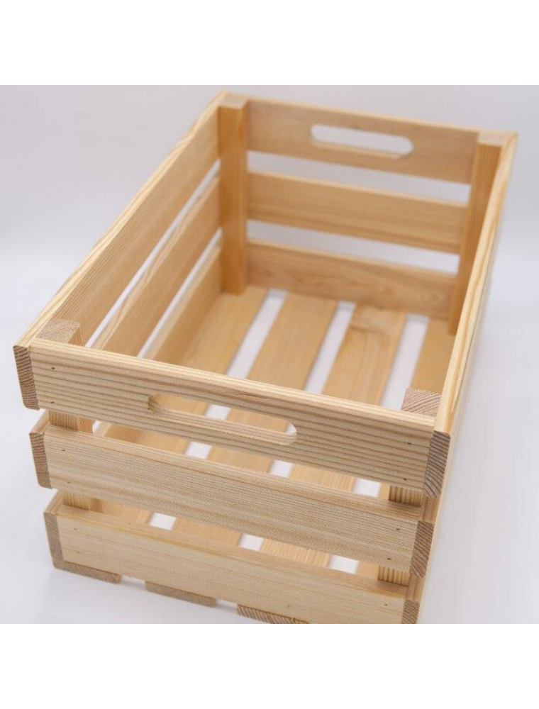 Caisse de rangement en bois massif Caisse de rangement en bois massif