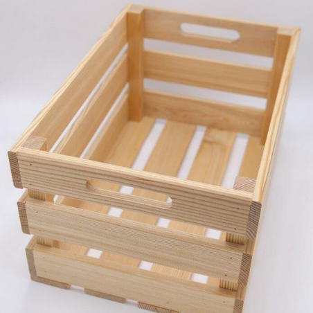 Caisse de rangement en bois massif