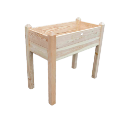Jardinière pour cultiver à hauteur en iroko massif