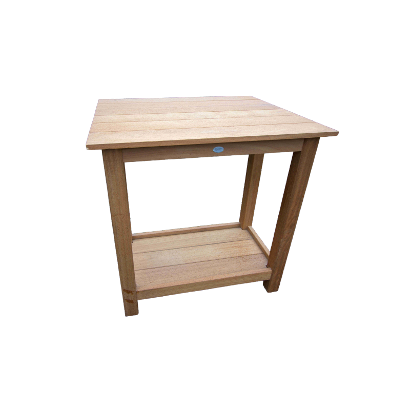 Table desserte en iroko massif avec rallonge Table desserte en iroko massif avec rallonge
